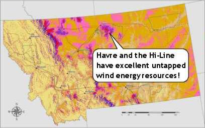 Havre and the Hi-Line have excellent untapped wind energy resources...