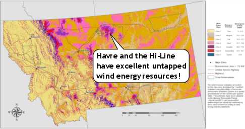 Havre and the Hi-Line have excellent untapped wind energy resources...
